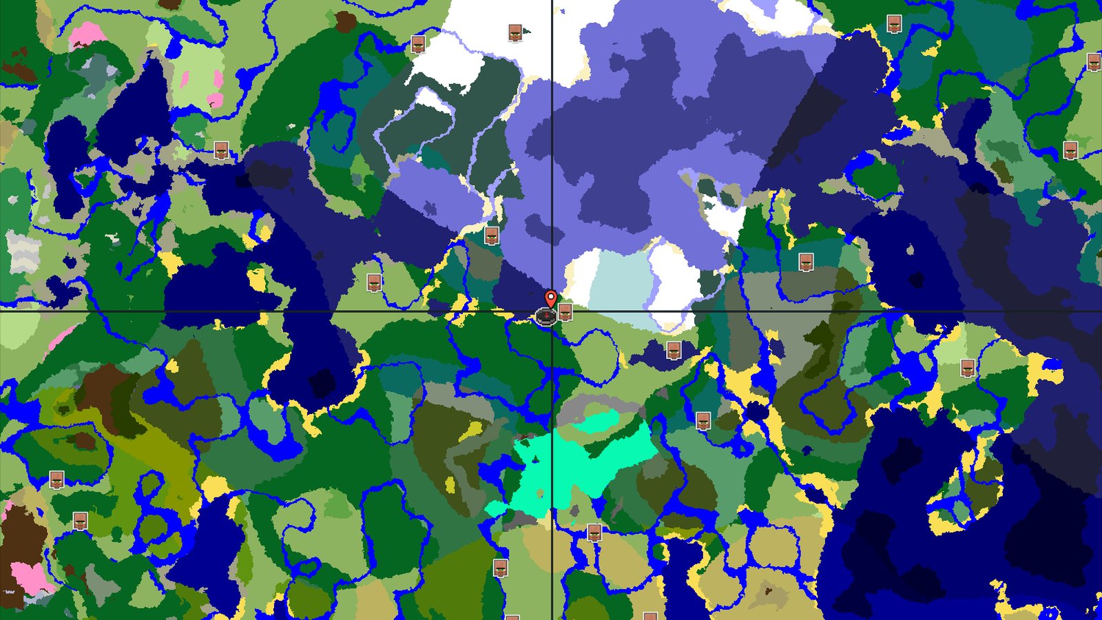 Ice Spikes and Village Near Forest Spawn — Minecraft seed preview
