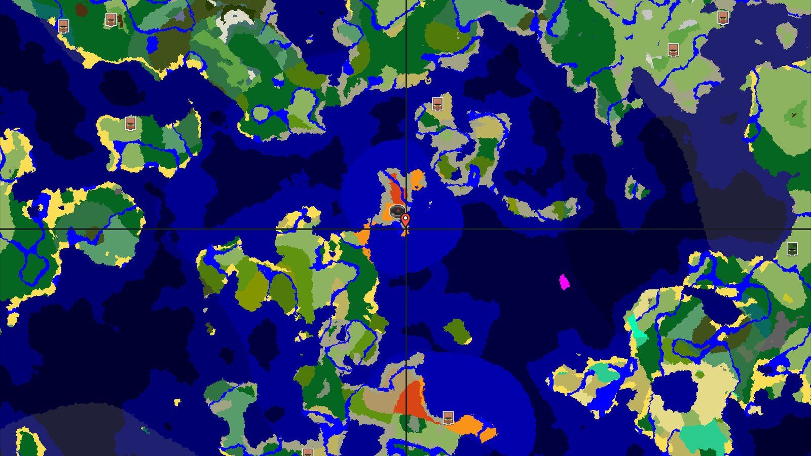 Badlands and Warm Ocean Island Spawn — Minecraft seed preview