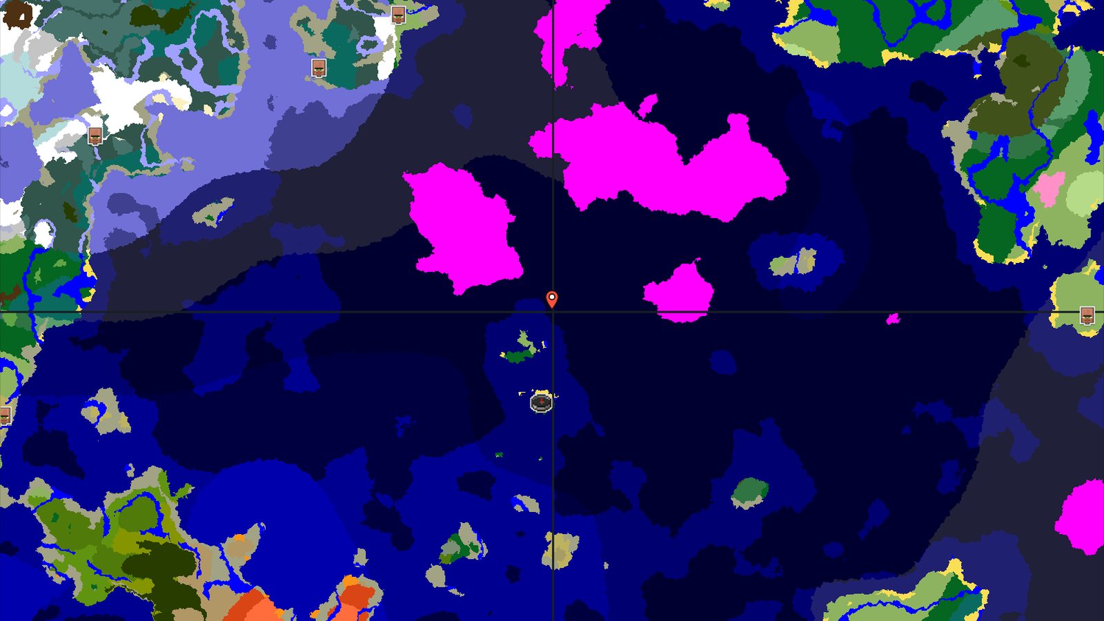 An Ocean World with Nearby Mushroom Fields — Minecraft seed preview