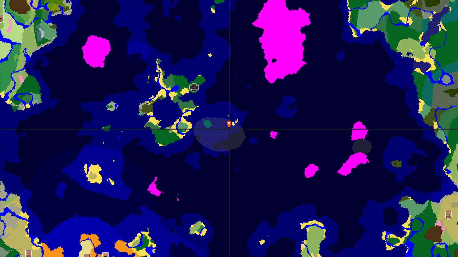 Ocean Exploration with Distant Mushroom Fields — Minecraft seed preview