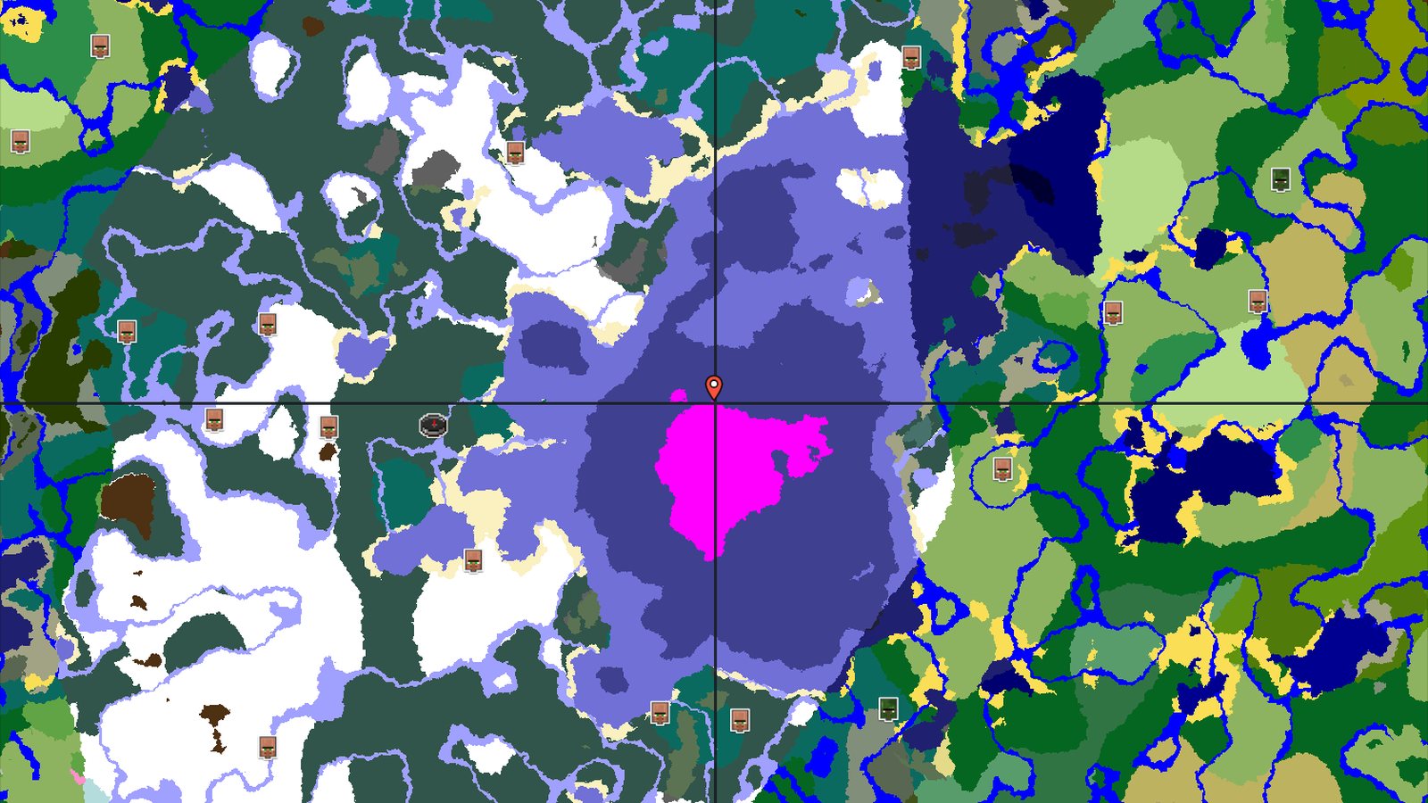 Mushroom Fields and Frozen Oceans Near Spawn — Minecraft seed preview