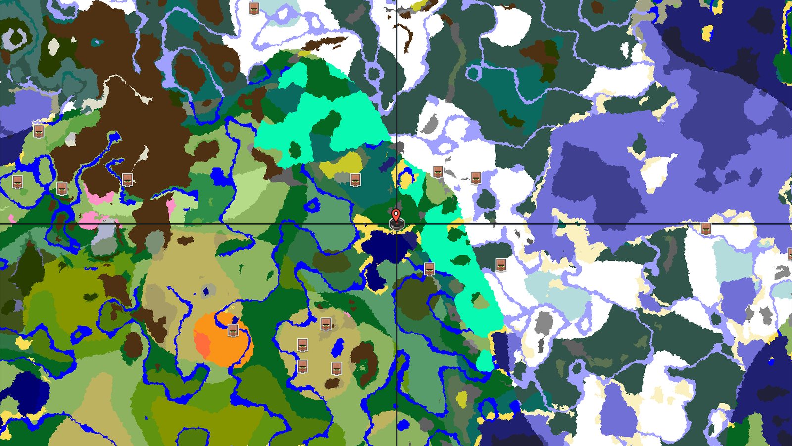 Woodland Mansion and Snowy Plains Near Spawn — Minecraft seed preview