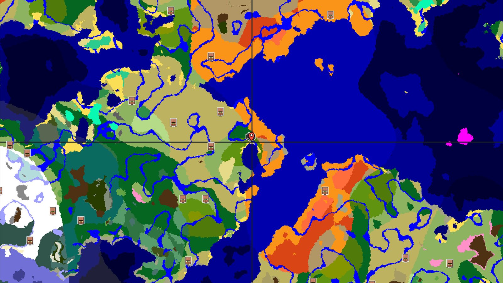 Village and Desert Pyramid Close to Spawn — Minecraft seed preview