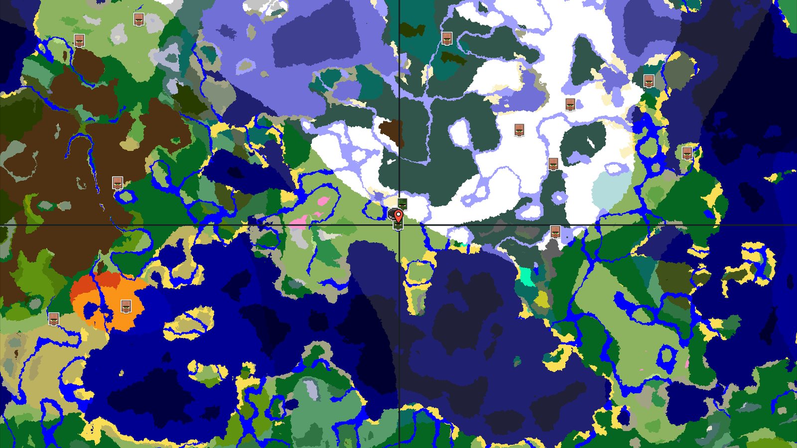 Spawn in Plains with Nearby Village and Cold Lands — Minecraft seed preview