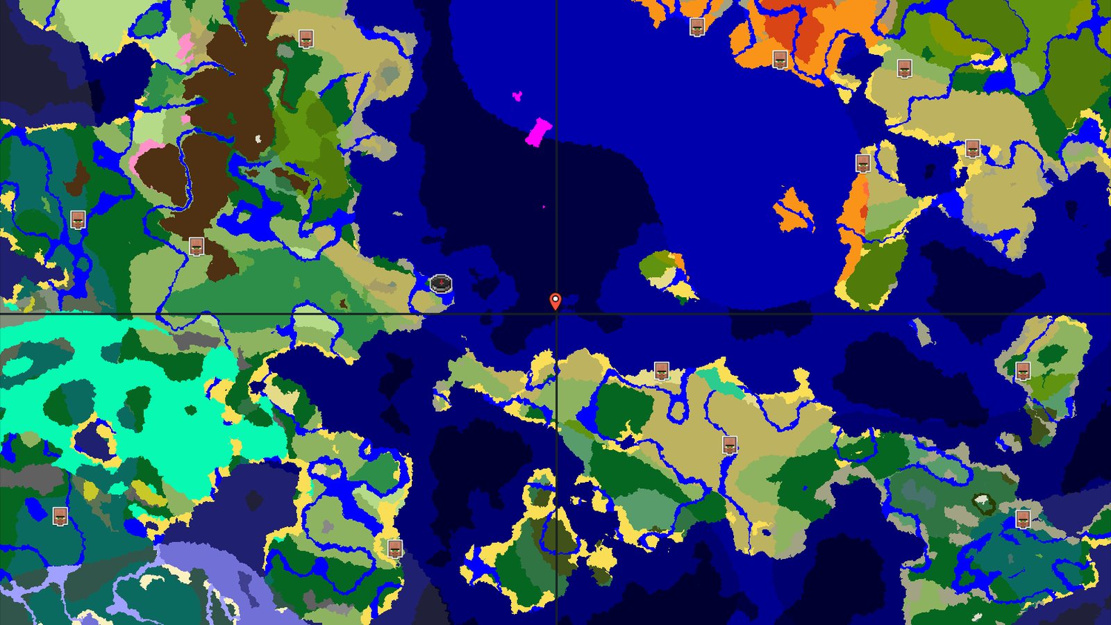 Forest Spawn with Nearby Ocean and Savanna Biomes — Minecraft seed preview
