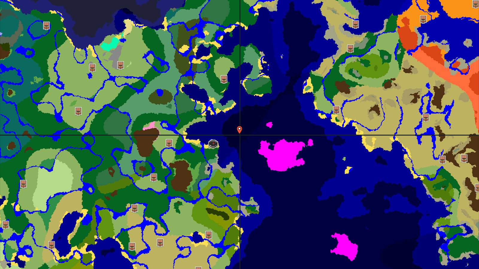 Mushroom Fields Near Spawn, with Many Close Structures — Minecraft seed preview