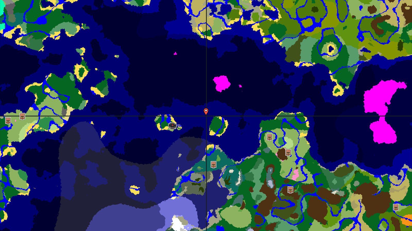 Ocean Spawn with a Nearby Mushroom Fields Island — Minecraft seed preview