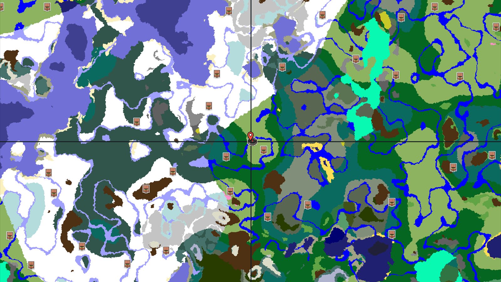 Village and Taiga Biomes Near Spawn — Minecraft seed preview