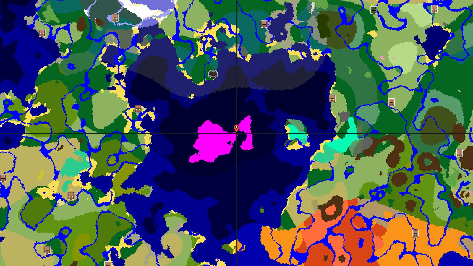 Mushroom Fields and Ocean Monument Near Spawn — Minecraft seed preview