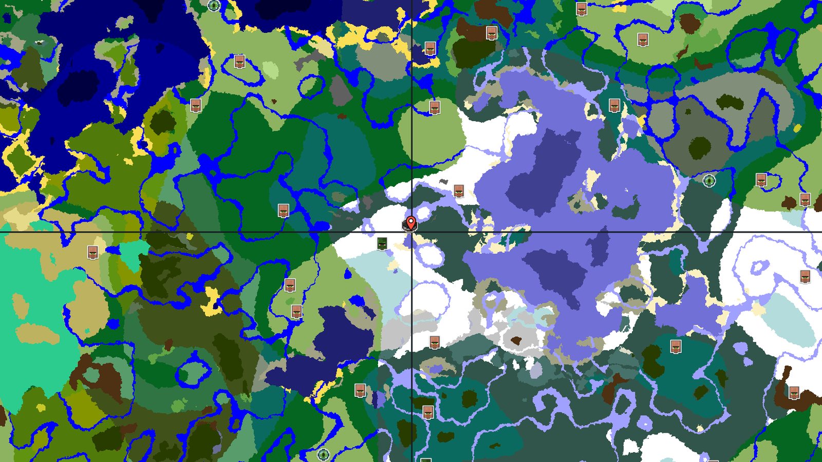 Ice Spikes with an Abandoned Village Nearby — Minecraft seed preview