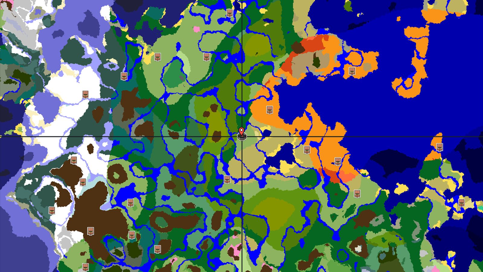 Spawn in Plains with Jungles and Deserts nearby — Minecraft seed preview
