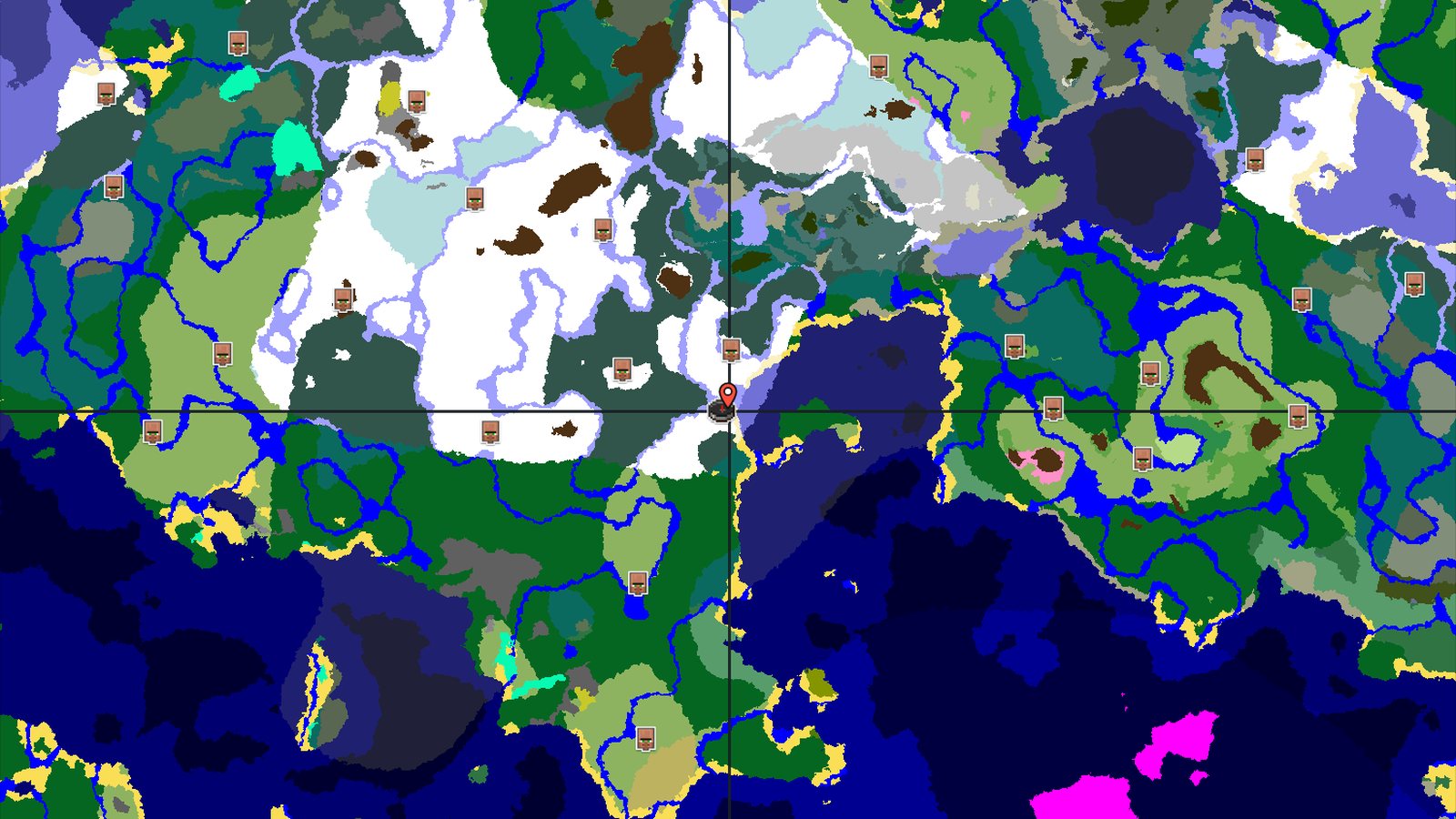 Spawn in Snow, Find a Village About 250 Blocks Away — Minecraft seed preview