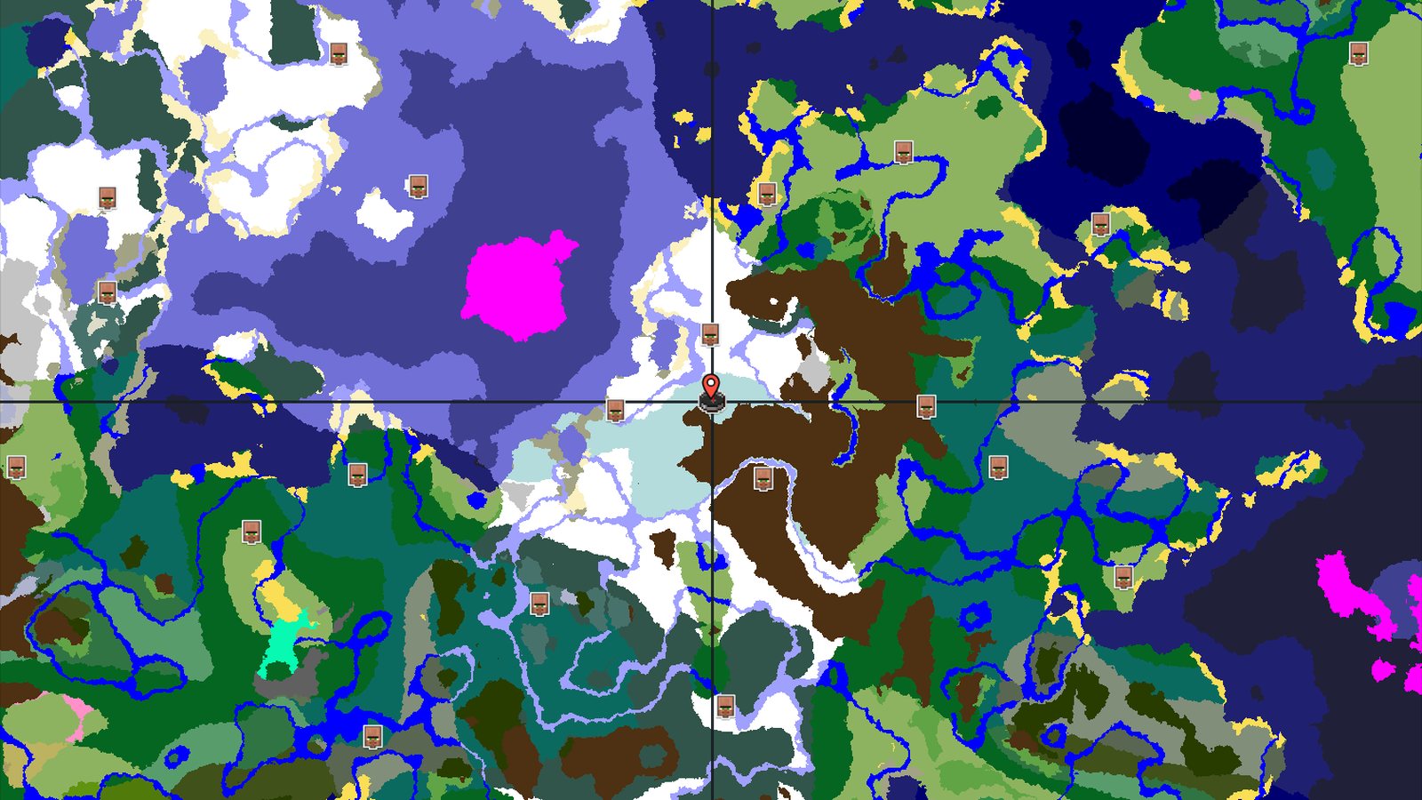 Ice Spikes Spawn with Distant Mushroom Fields — Minecraft seed preview