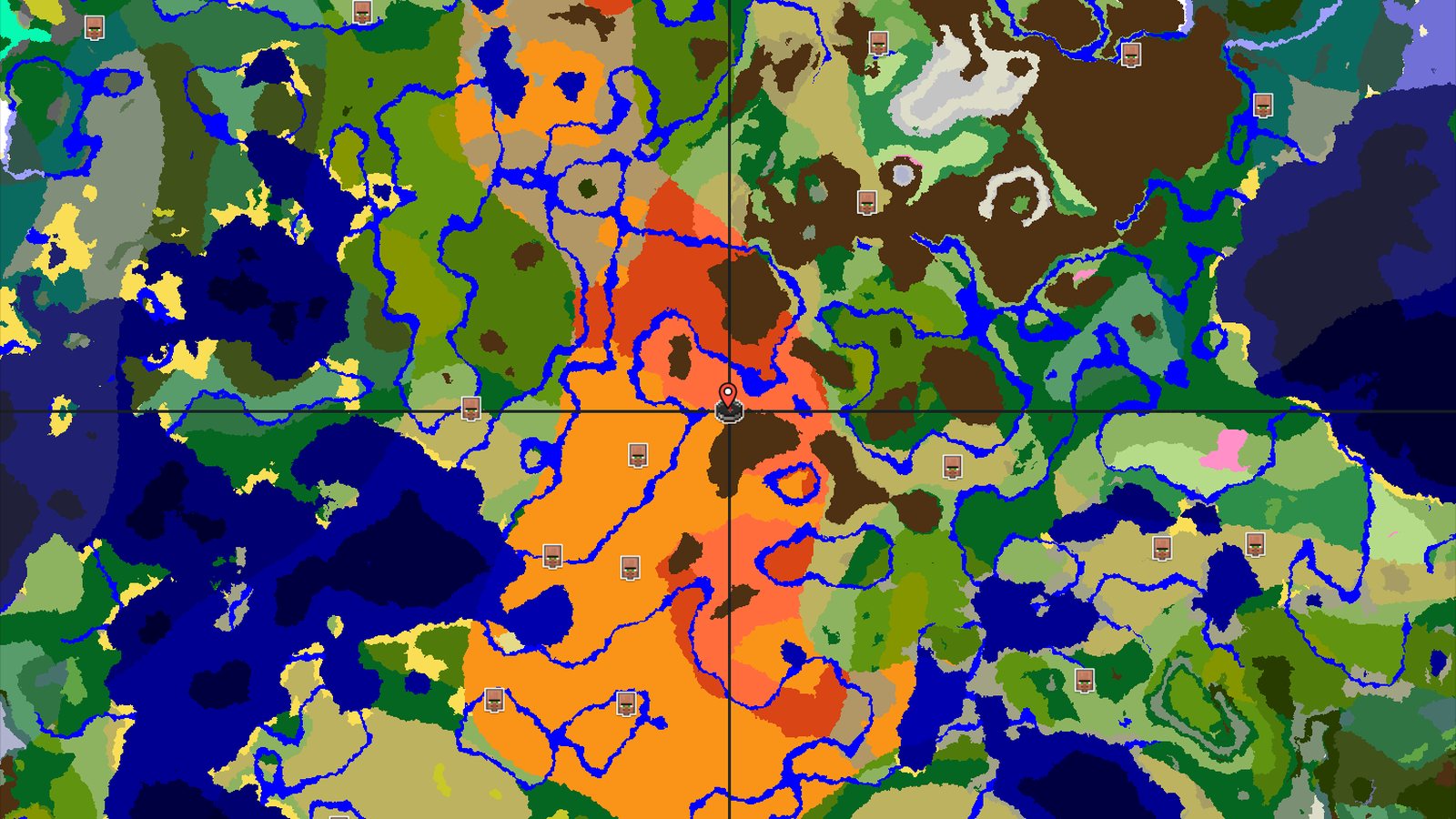Eroded Badlands Spawn with Nearby Desert Pyramid — Minecraft seed preview