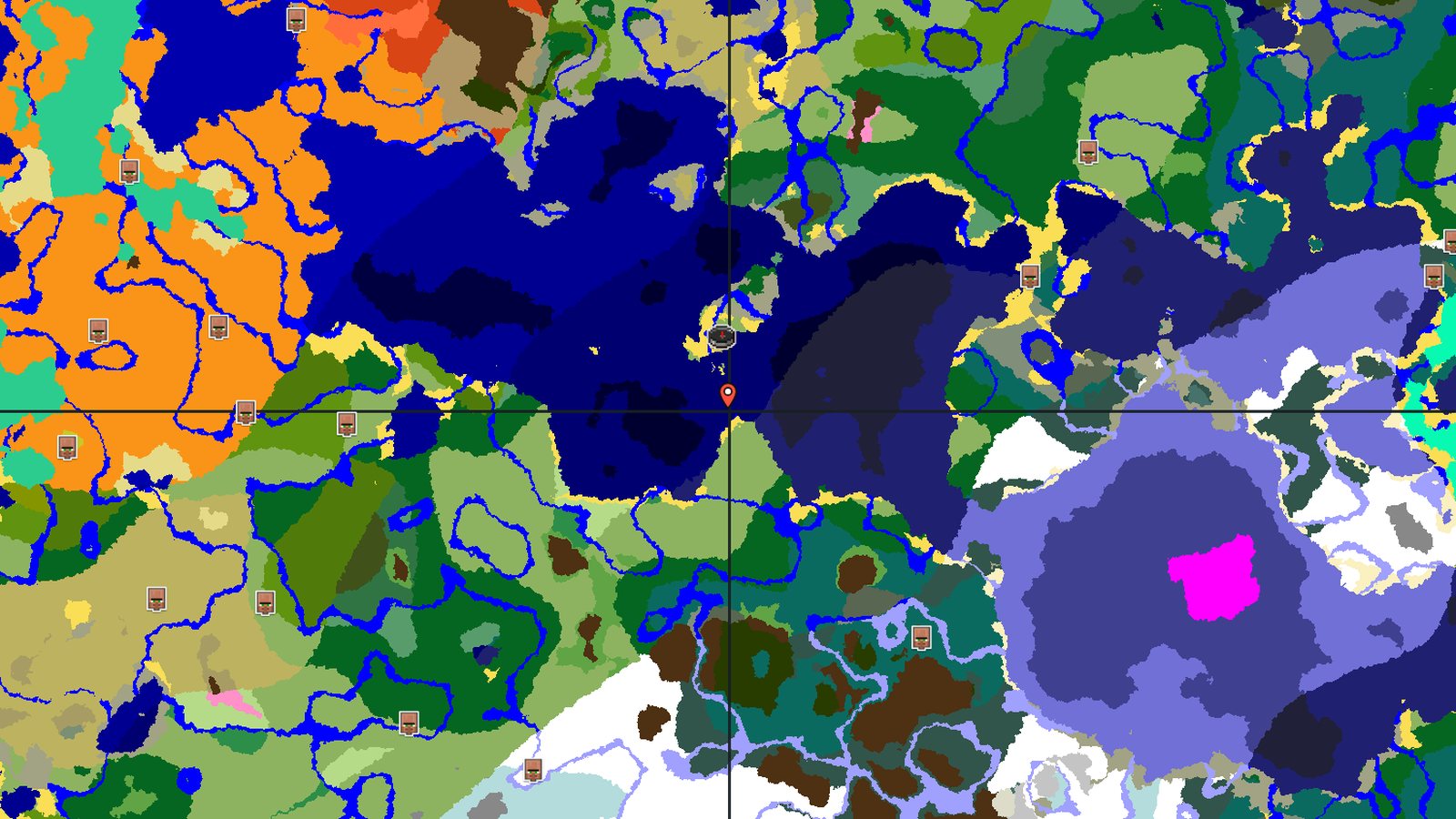 Plains Island with an Underwater Ruined Portal — Minecraft seed preview
