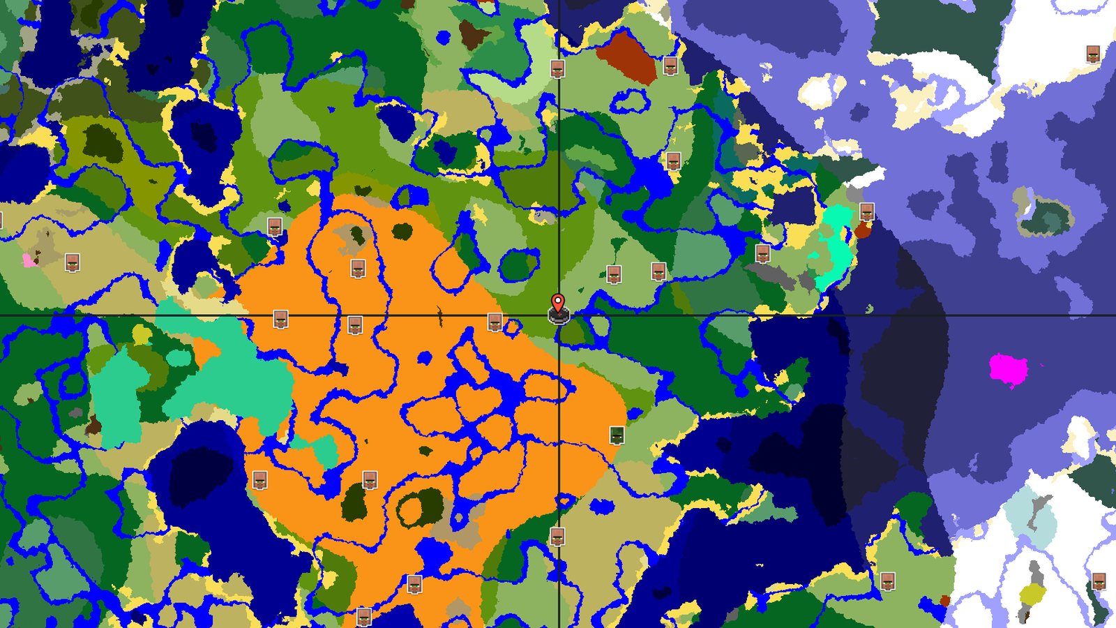 Jungle Temple with a Village in the Desert — Minecraft seed preview