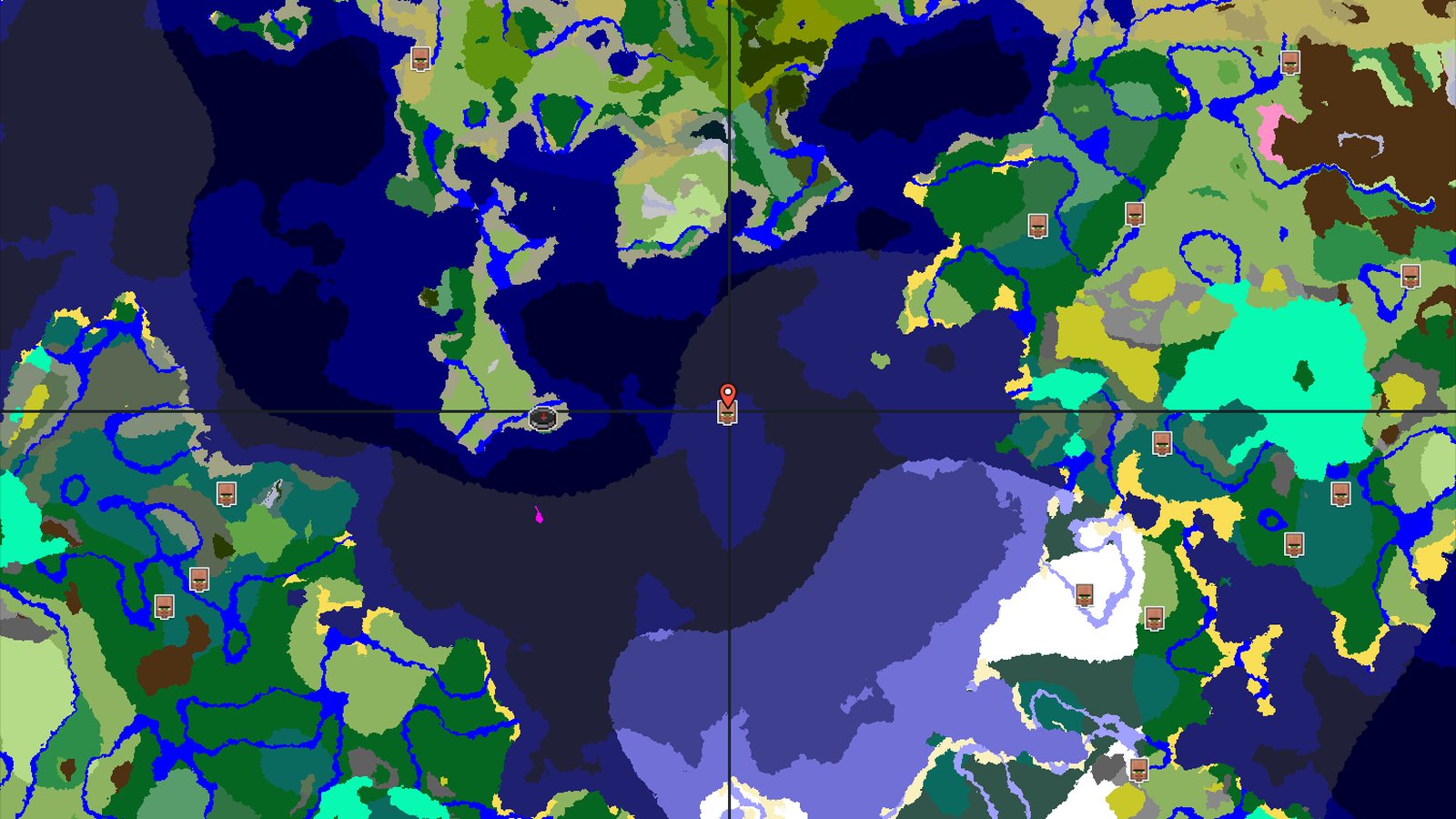 Ocean, Forest, and Sparse Mountains Near Spawn — Minecraft seed preview