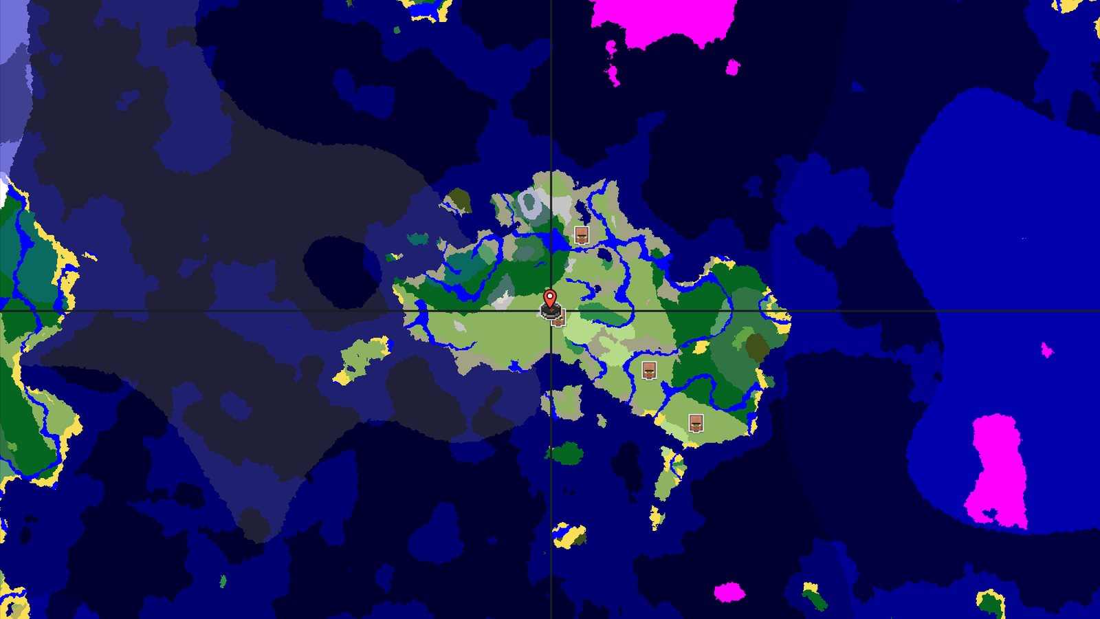 Snowy Peaks and a Village Start — Minecraft seed preview