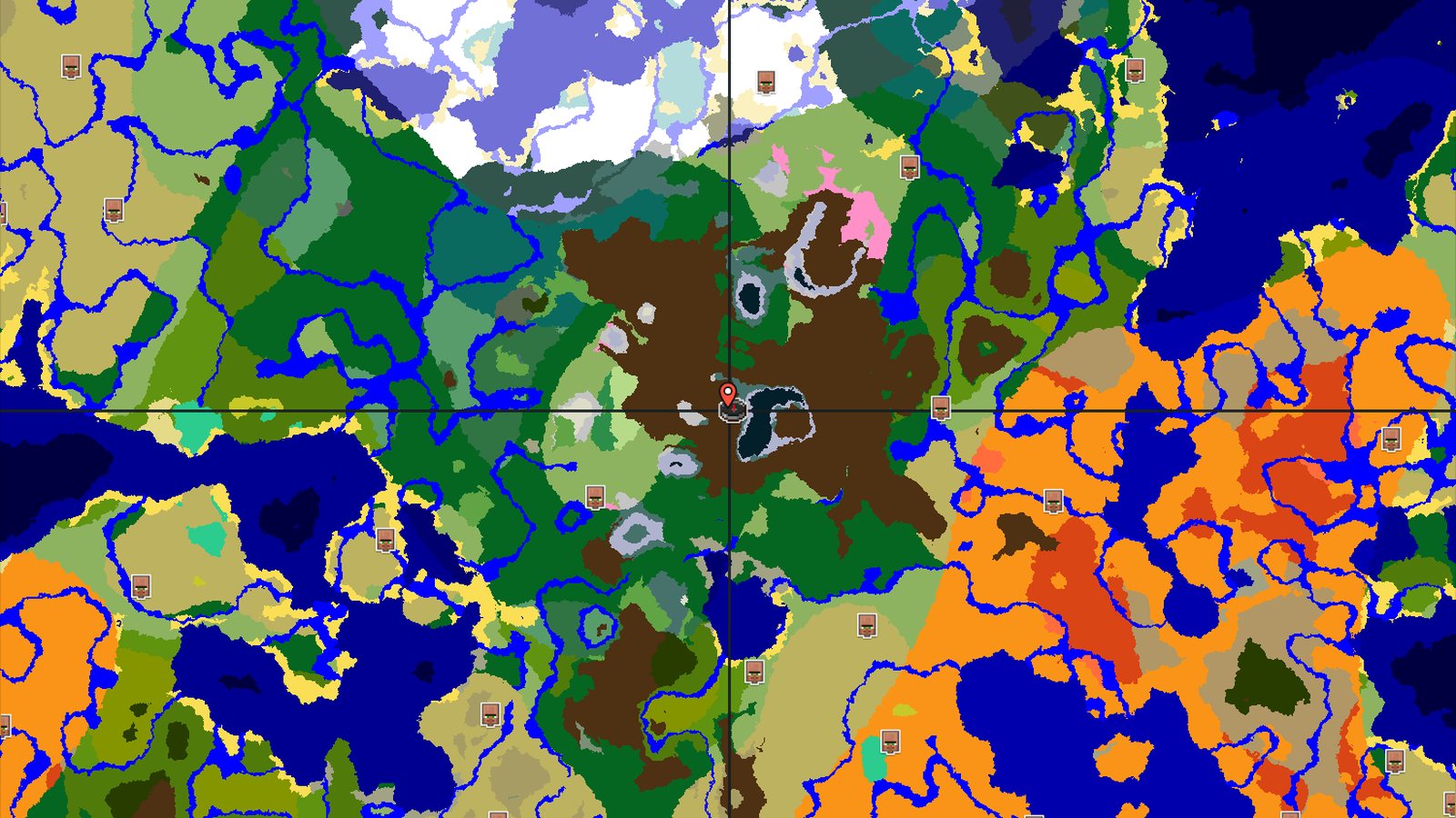 Frozen Peaks and Jungle Within Reach — Minecraft seed preview