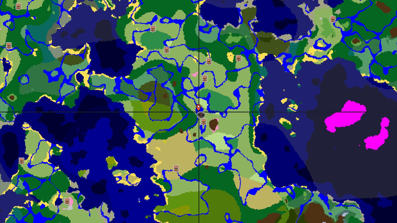 Cherry Grove and Village Near Spawn — Minecraft seed preview