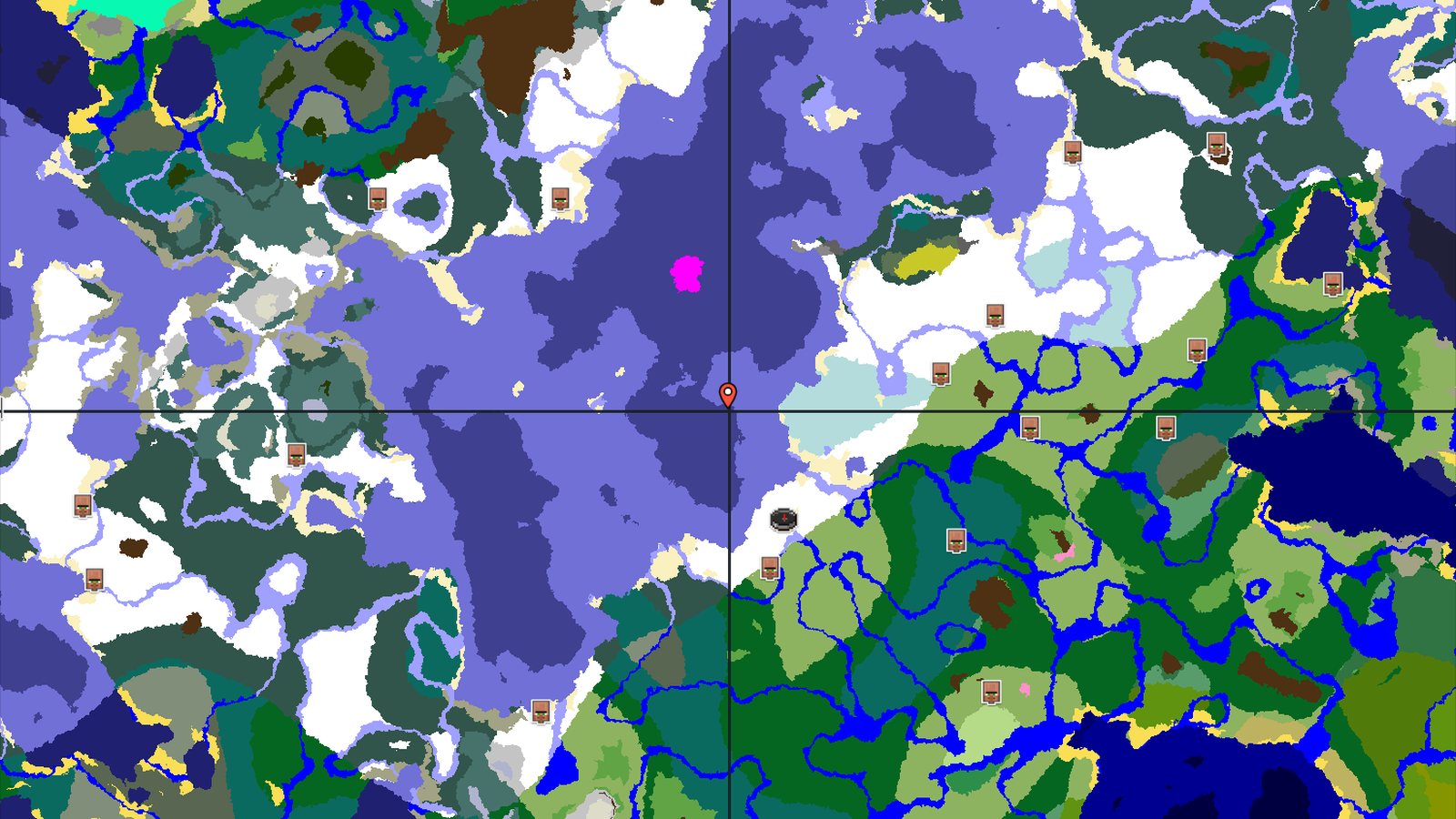 Frozen Ocean Start With Nearby Village and Trail Chambers — Minecraft seed preview