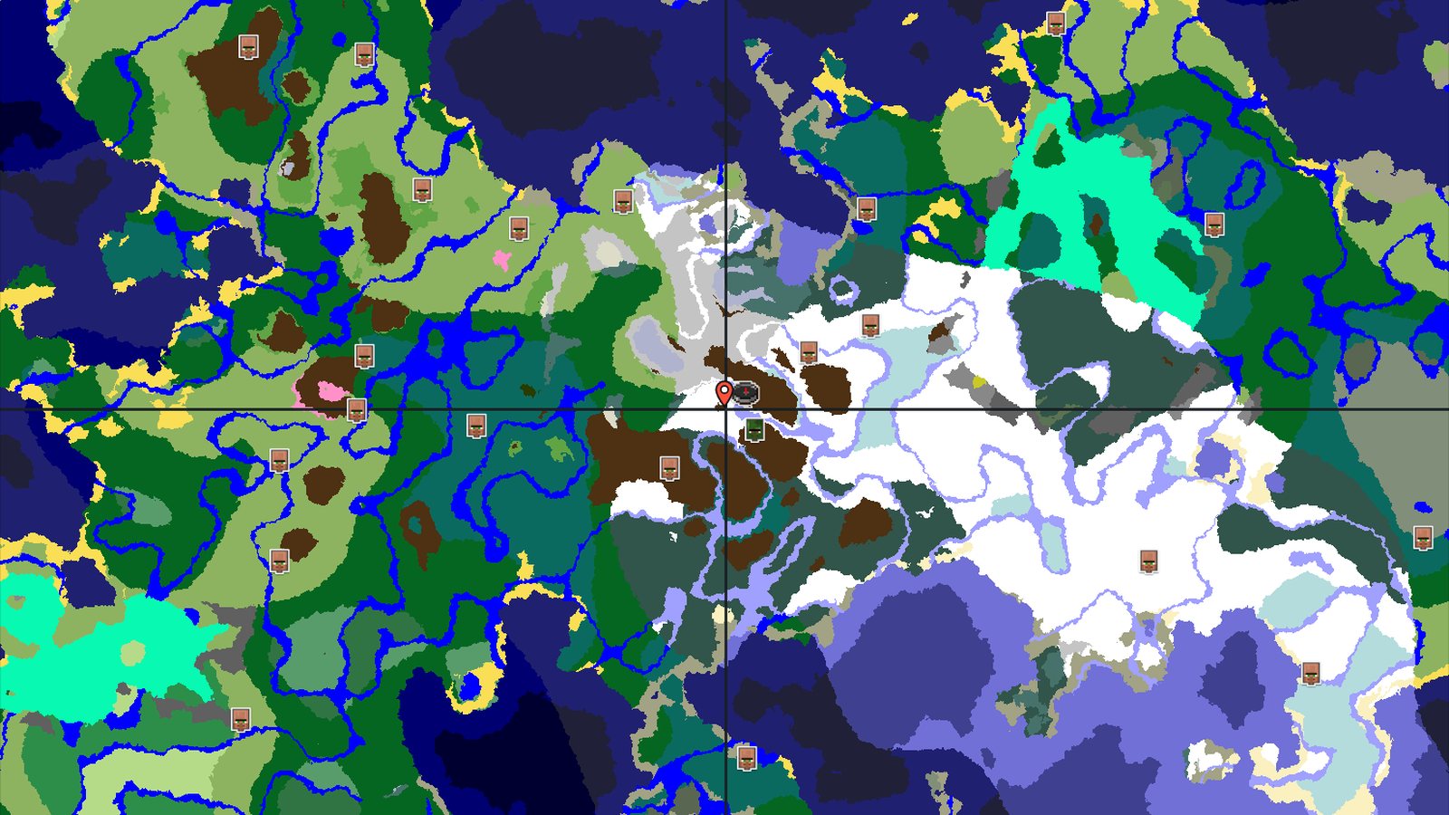 Ice Spikes with an Abandoned Village Nearby — Minecraft seed preview