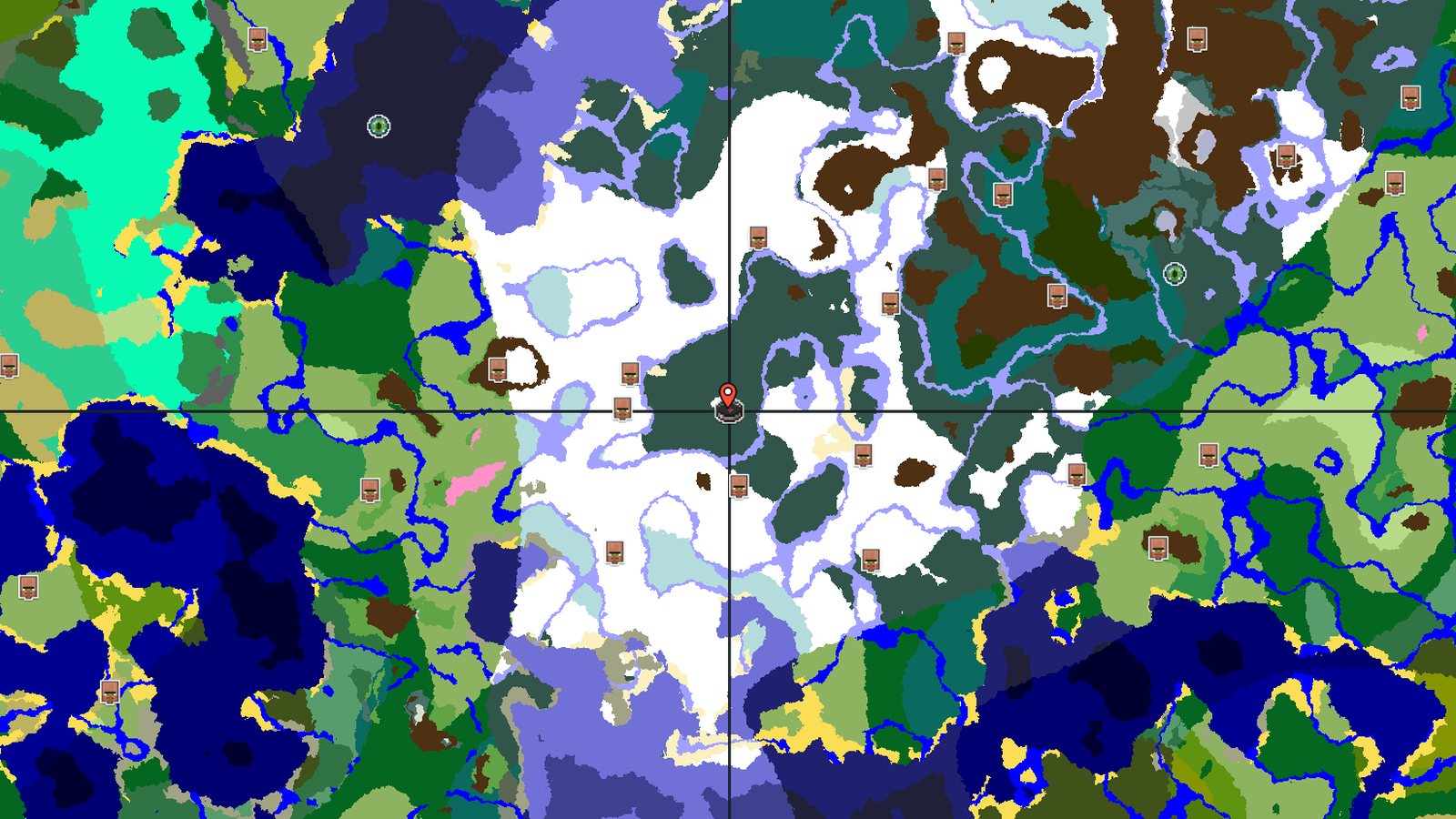 Double Village in a Snowy Plains — Minecraft seed preview