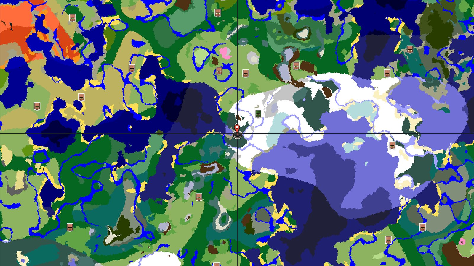 Frozen Islands with an Abandoned Village Nearby — Minecraft seed preview