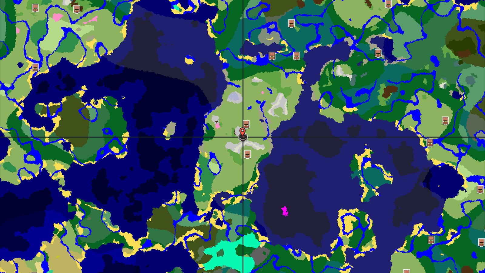 Cherry Grove and Snowy Peaks Near Plains Spawn — Minecraft seed preview