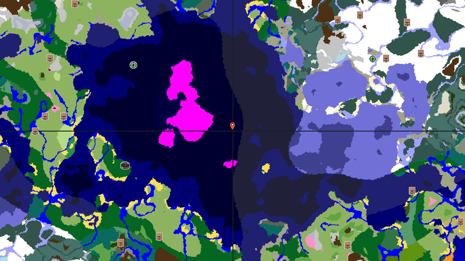 Flower Forest Island and Frozen Ocean — Minecraft seed preview