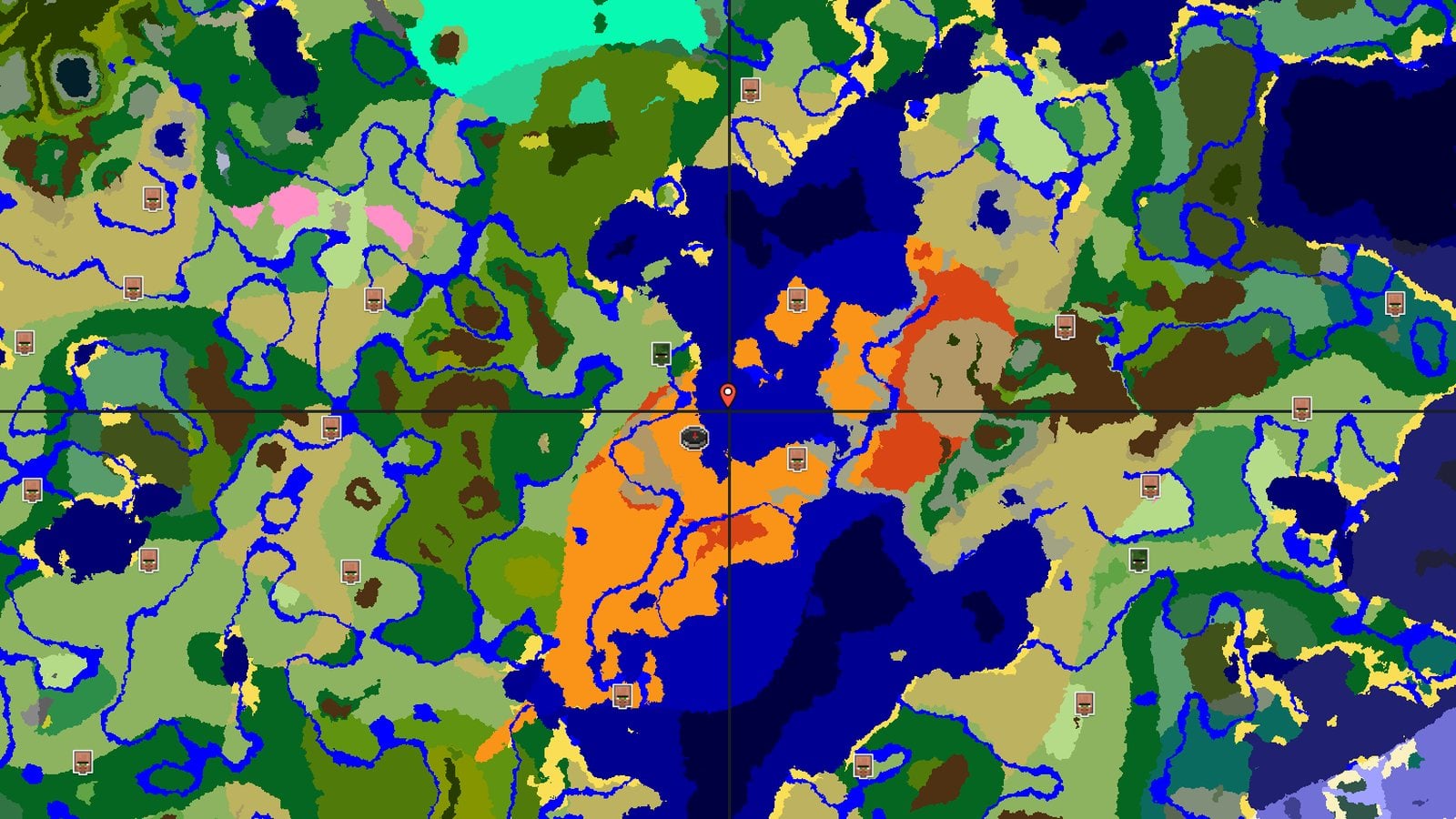 Desert Spawn with Nearby Badlands and Jungle — Minecraft seed preview