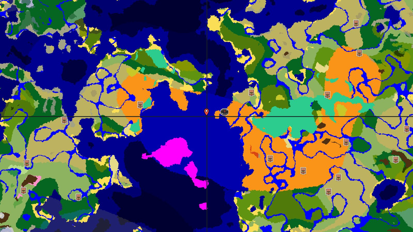 Desert Peninsula with a Mushroom Fields — Minecraft seed preview