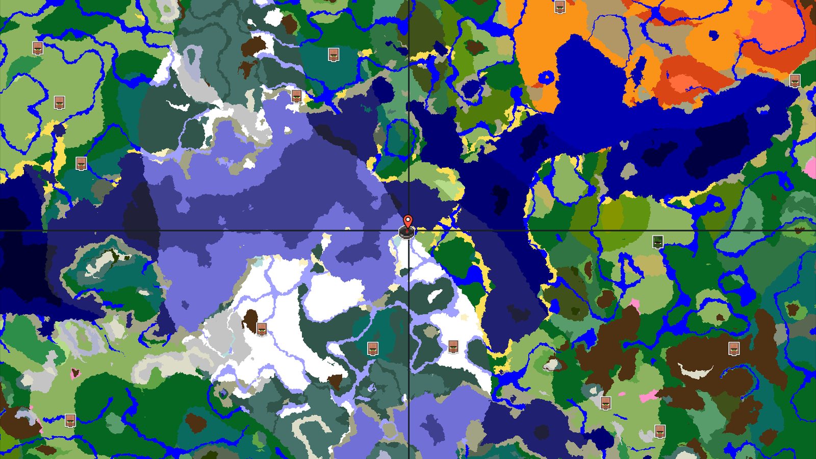 Ice Spikes and Warm Ocean Farmland — Minecraft seed preview