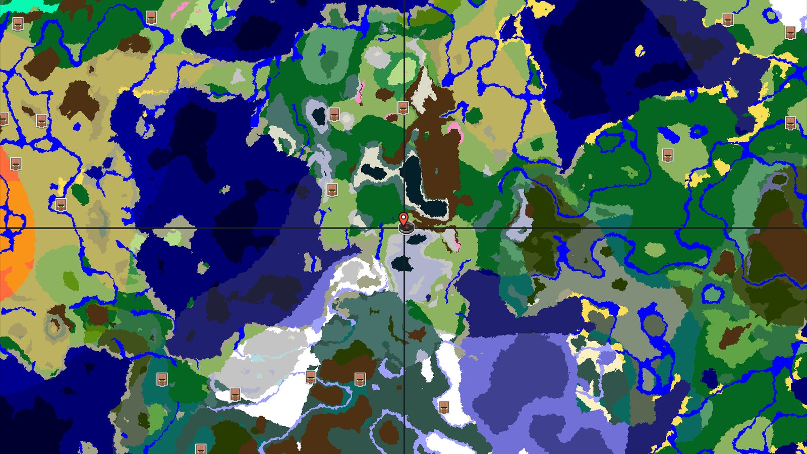 Spawn Near Snowy Peaks and a Cherry Grove — Minecraft seed preview