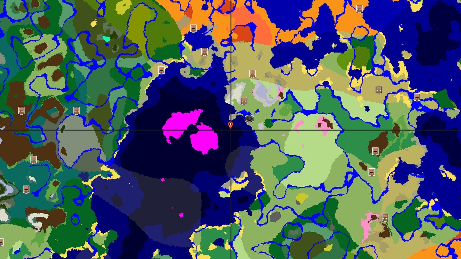Mushroom Fields and Cherry Grove Near Spawn — Minecraft seed preview
