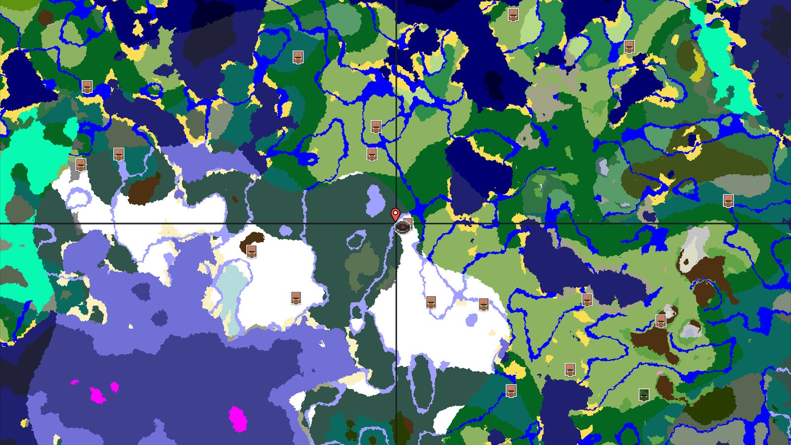 Snowy Start With a Village and Trail Chambers Nearby — Minecraft seed preview
