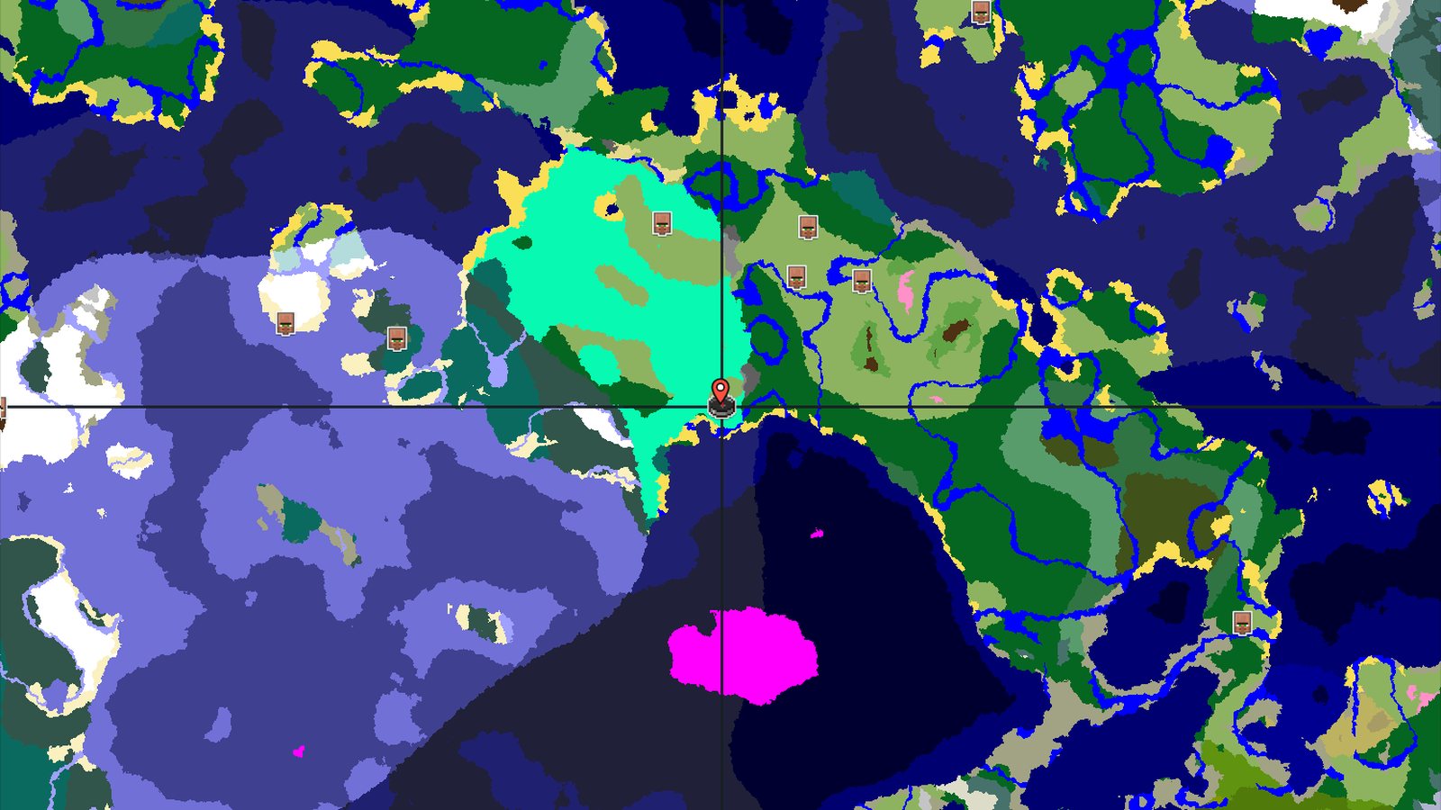 A Lush Swamp Spawn with Distant Snowy Peaks — Minecraft seed preview