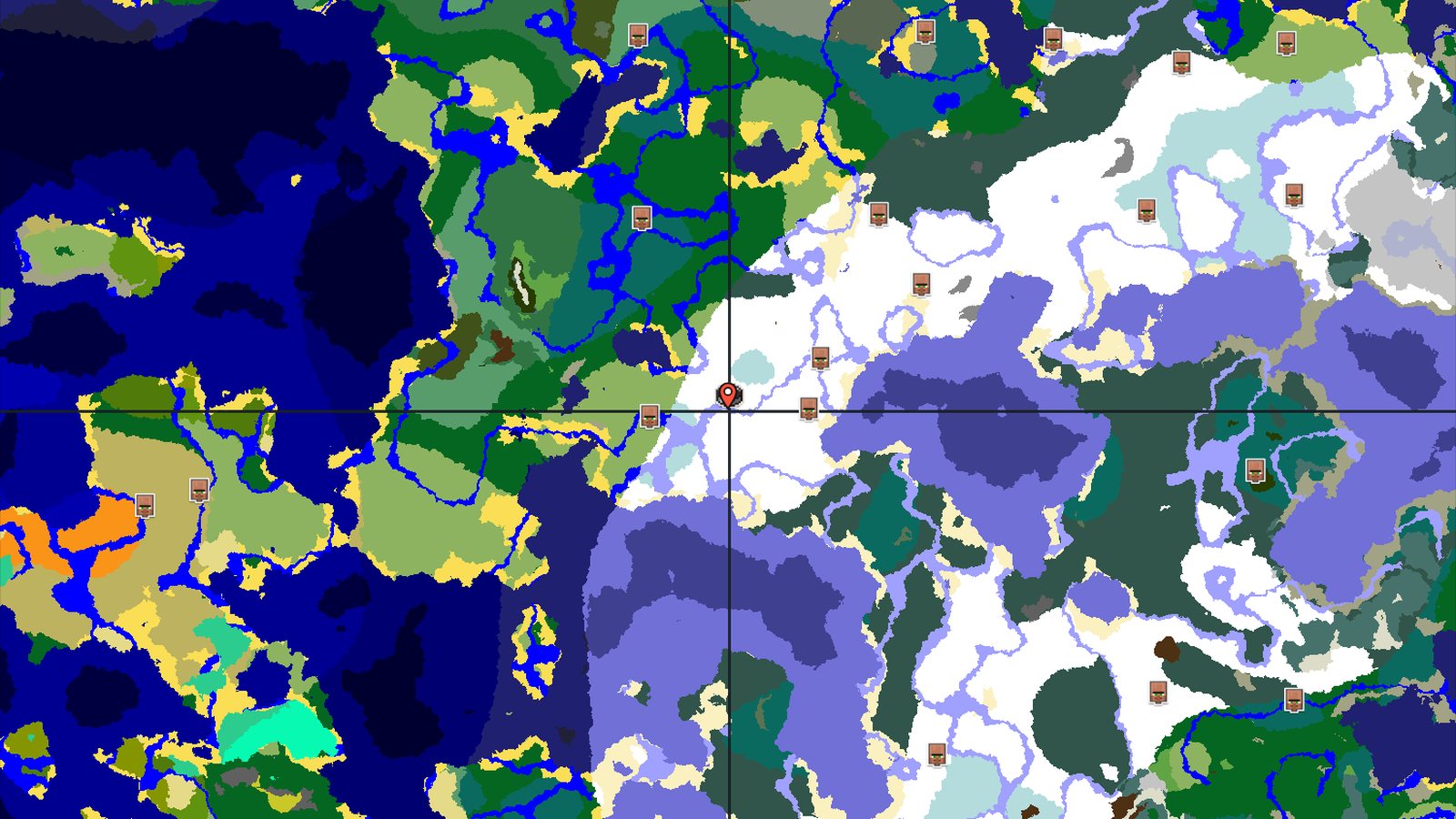 Ice Spikes Near Spawn with Cold Biomes — Minecraft seed preview