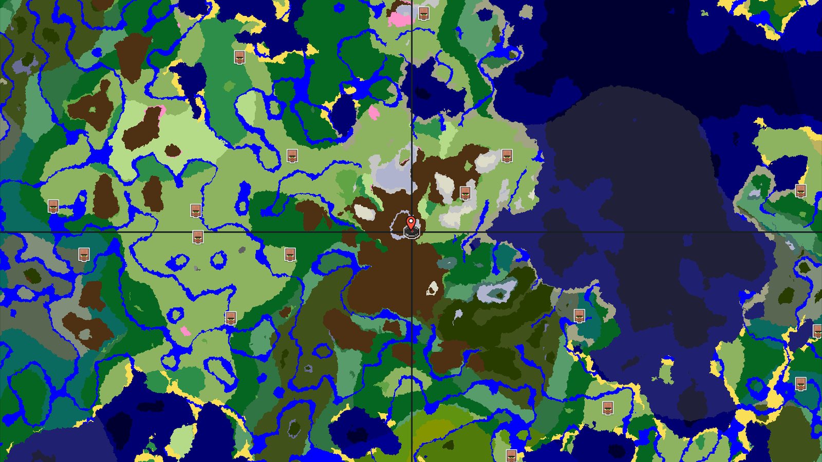 Deep Mountain Crater with Nearby Cherry Grove — Minecraft seed preview