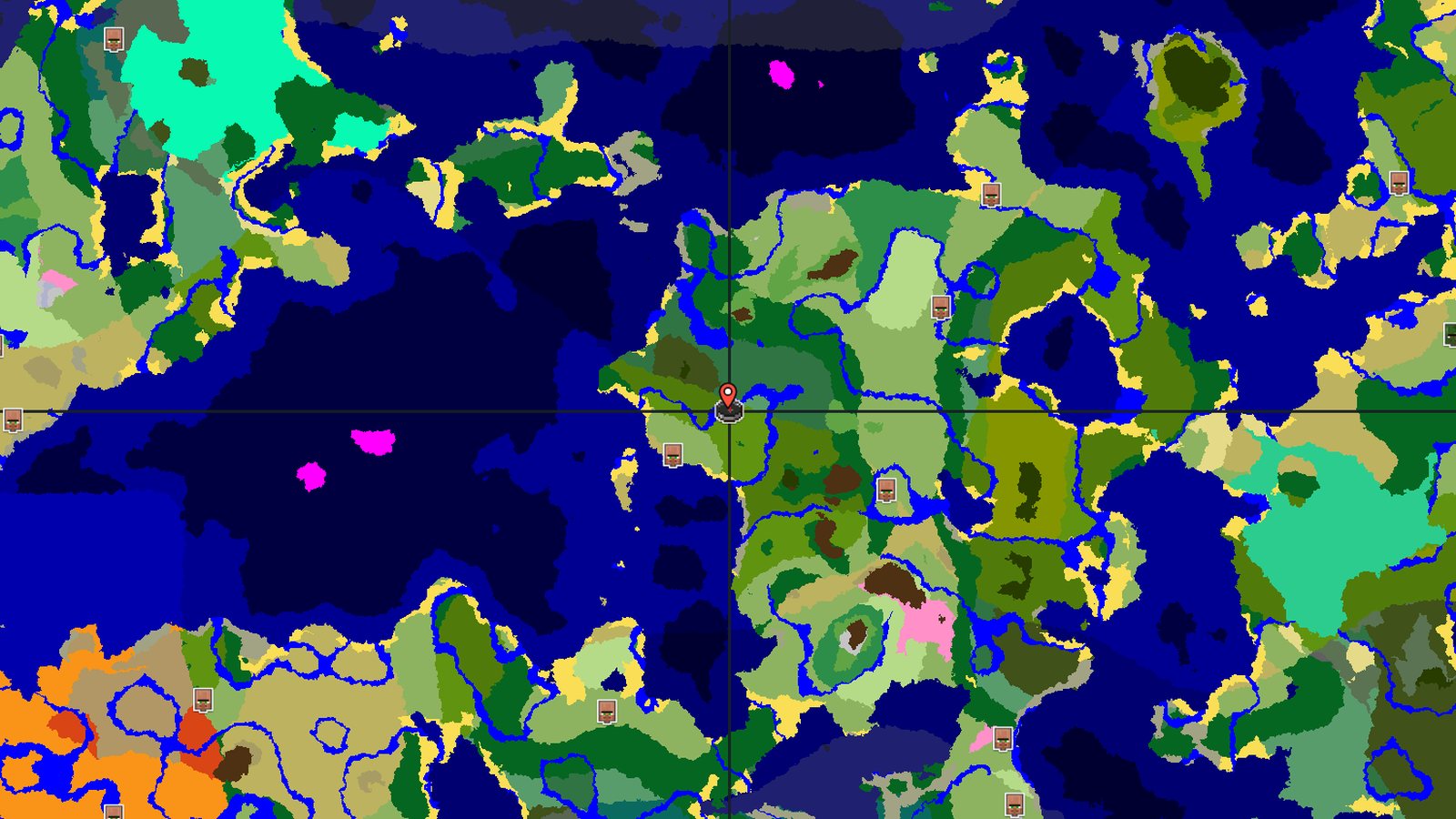 Sparse Jungle Spawn with Close Mineshaft and Monument — Minecraft seed preview
