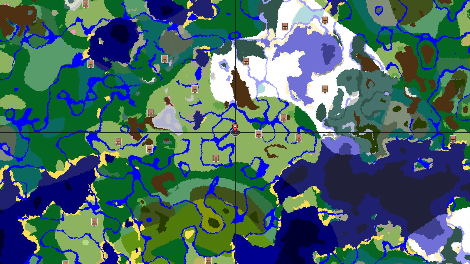 Wide Plains with Nearby Ice Spikes and a Jungle Temple — Minecraft seed preview