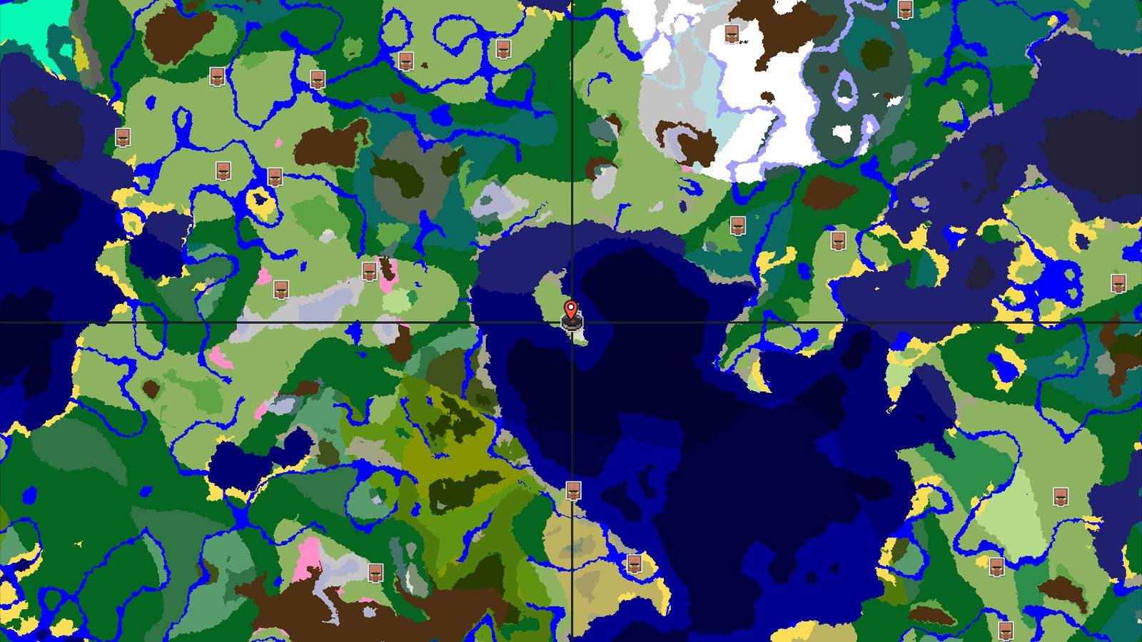 Plains Spawn with a Nearby Village and Towering Peaks — Minecraft seed preview
