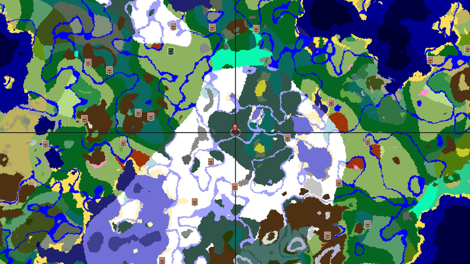 Windswept Hills With a Snowy Taiga Forest — Minecraft seed preview