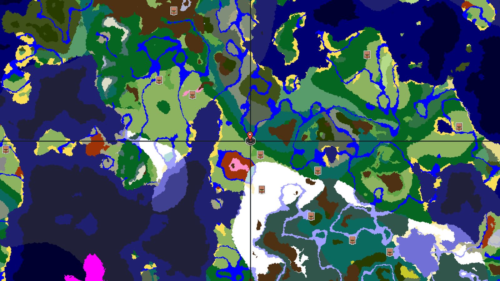 Village with Dappled Forest and Cherry Grove — Minecraft seed preview