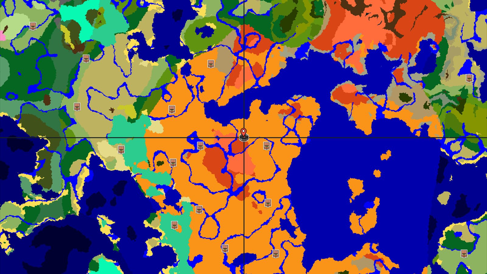 Desert Pyramid at Spawn, Eroded Badlands Nearby — Minecraft seed preview