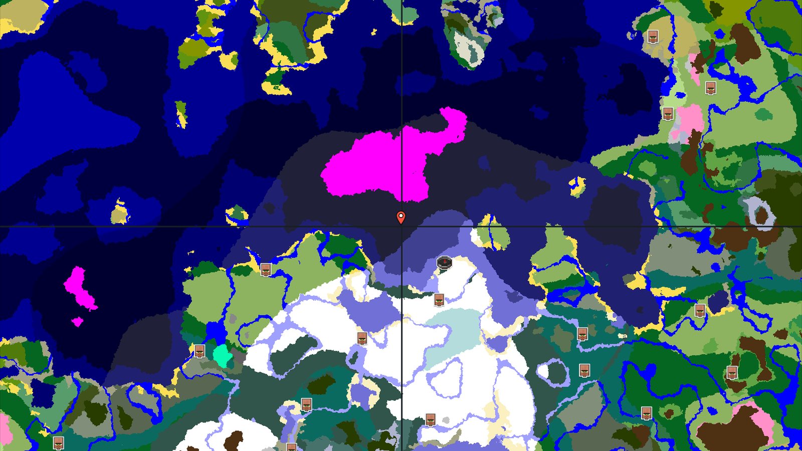 Spawn in a Snowy Taiga with Nearby Frozen Oceans — Minecraft seed preview