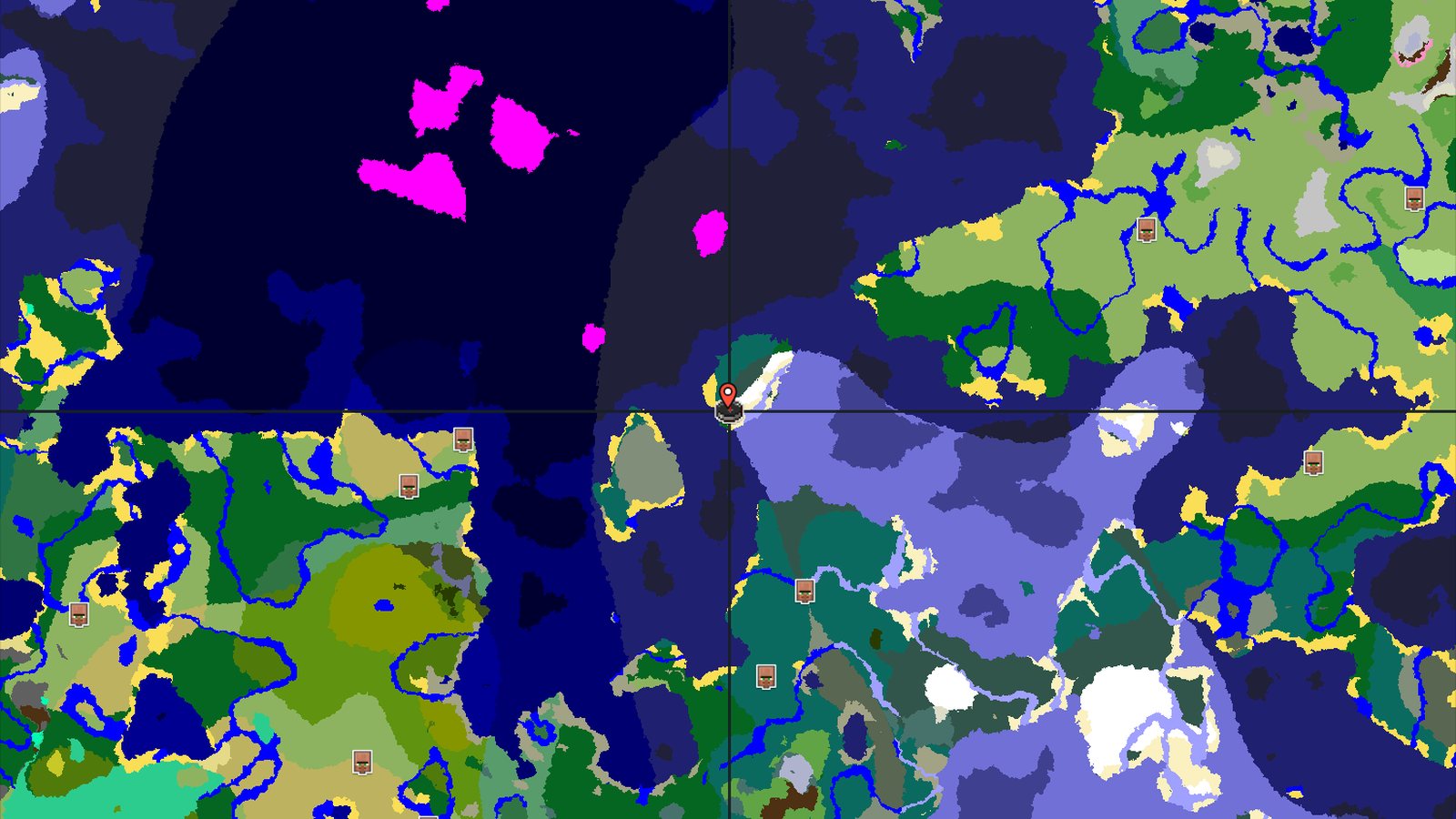 Spawn on a Mushroom Fields Island in an Icy Ocean — Minecraft seed preview