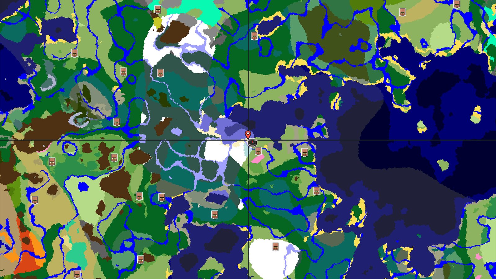 Ice Spikes and Cherry Grove Near Snowy Spawn — Minecraft seed preview