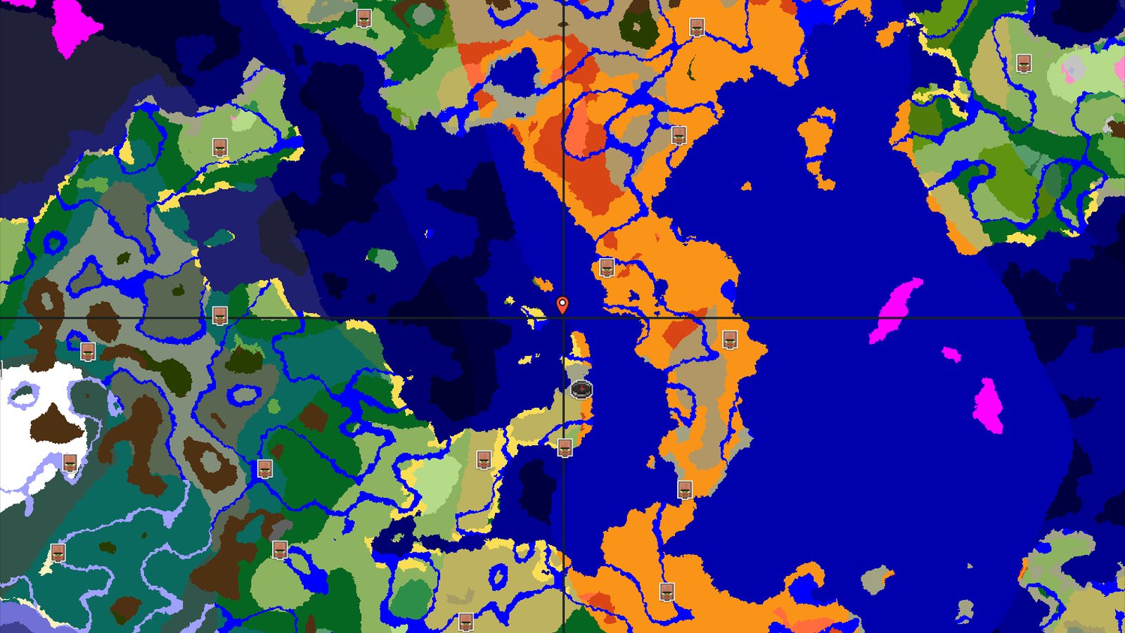 Savanna Spawn with Coastal Desert and Islands — Minecraft seed preview