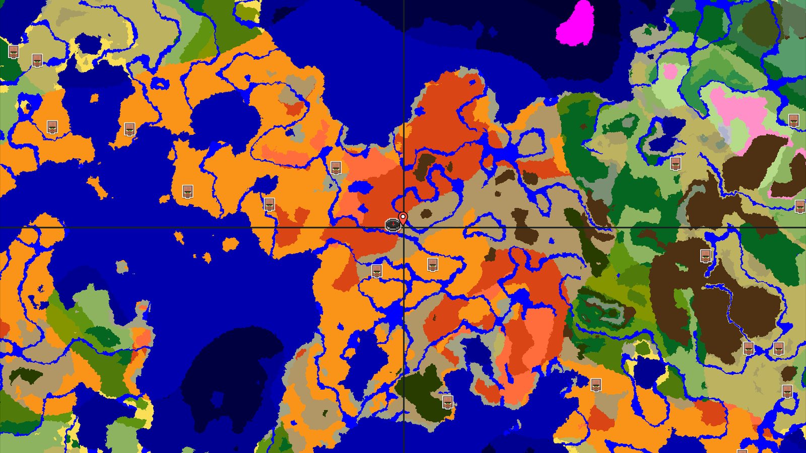 Badlands and Desert Start with a Nearby Eroded Badlands — Minecraft seed preview
